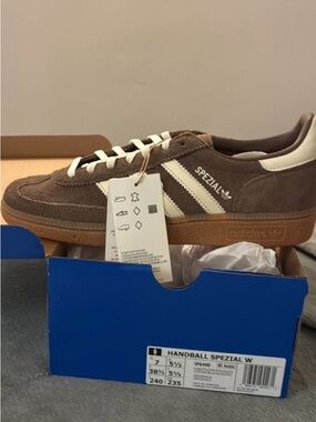 adidas Spezial Brown Suede Sneakers with White Stripes